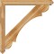 Ekena Millwork Olympic Arts and Crafts Rough Sawn Bracket w/ Offset Brace, Western Red Cedar, 6"W x 46"D x 46"H BKT0604X46X46OLY03RWR - alternate 3